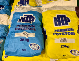 Potatoes white washed 25kg sack